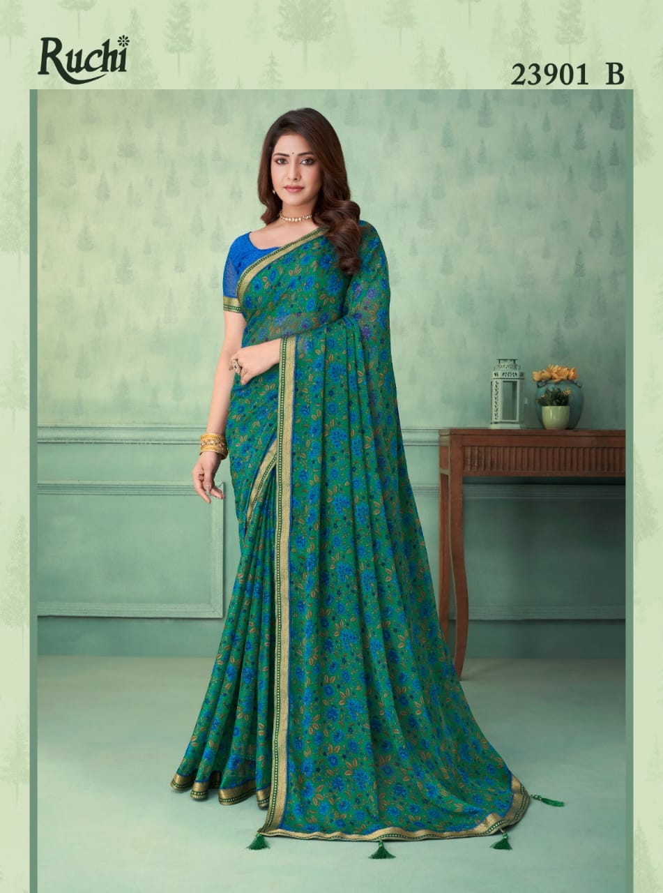 Ruchi Vaani 3 Chiffon Printed Sarees Catalog